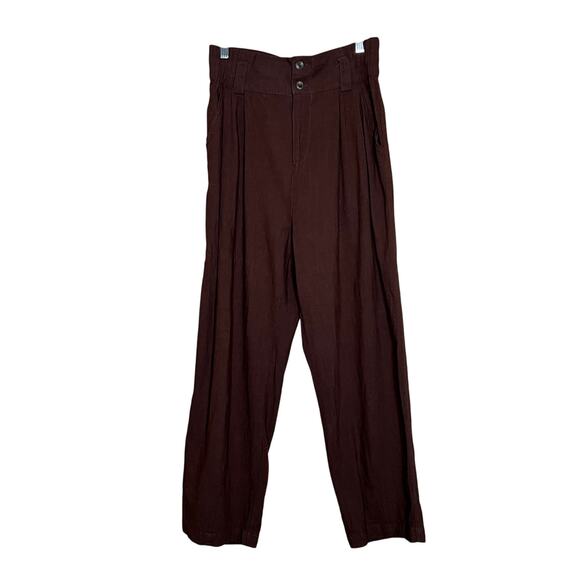Urban Outfitters womens size M pants brown high-waist cropped - Picture 1 of 8